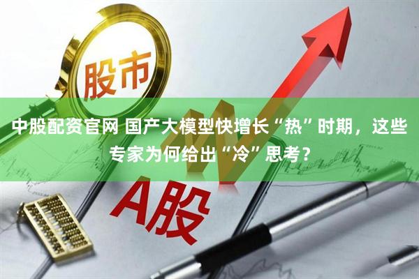 中股配资官网 国产大模型快增长“热”时期，这些专家为何给出“冷”思考？