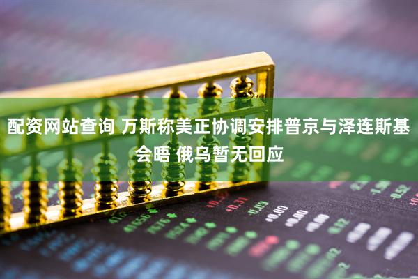 配资网站查询 万斯称美正协调安排普京与泽连斯基会晤 俄乌暂无回应